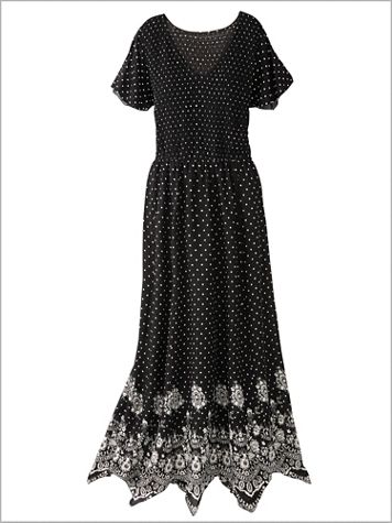 Lace Border Smocked Dress - Image 1 of 1
