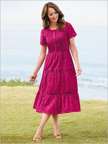Easy Breezy Embroidered Smocked Dress - Image 1 of 1