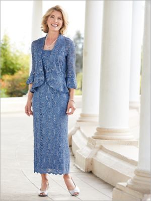 Petite Women's Beaded Chiffon Jacket Dress- Mother Of The,, 42% OFF