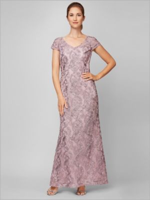 alex evenings soutache gown