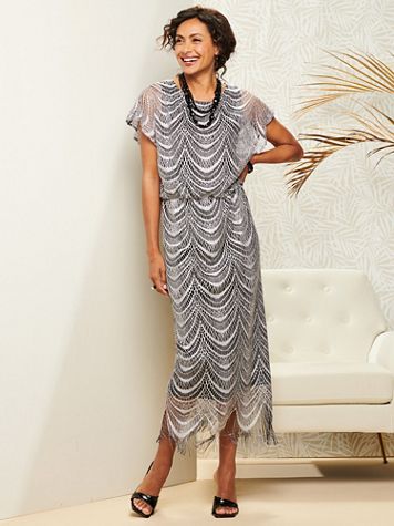 Crochet Blouson Long Dress - Image 1 of 1