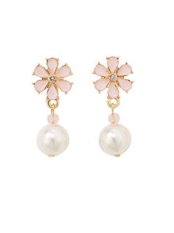 Flowers And Pearls Earrings - Image 1 of 3