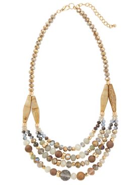 Mixed Multi Row Necklace