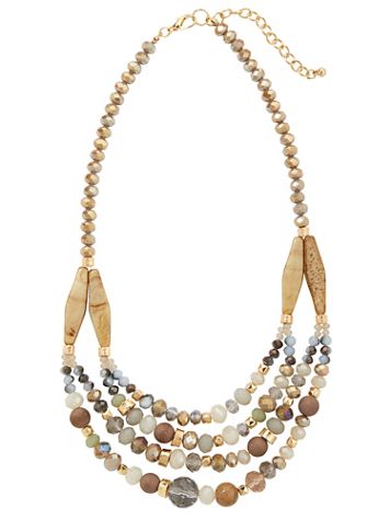 Mixed Multi Row Necklace - Image 2 of 2