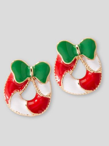 Holiday Wreath Earrings - Image 2 of 2