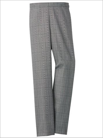 Alfred Dunner Plaid Pull-On Straight Leg Pants - Image 1 of 1
