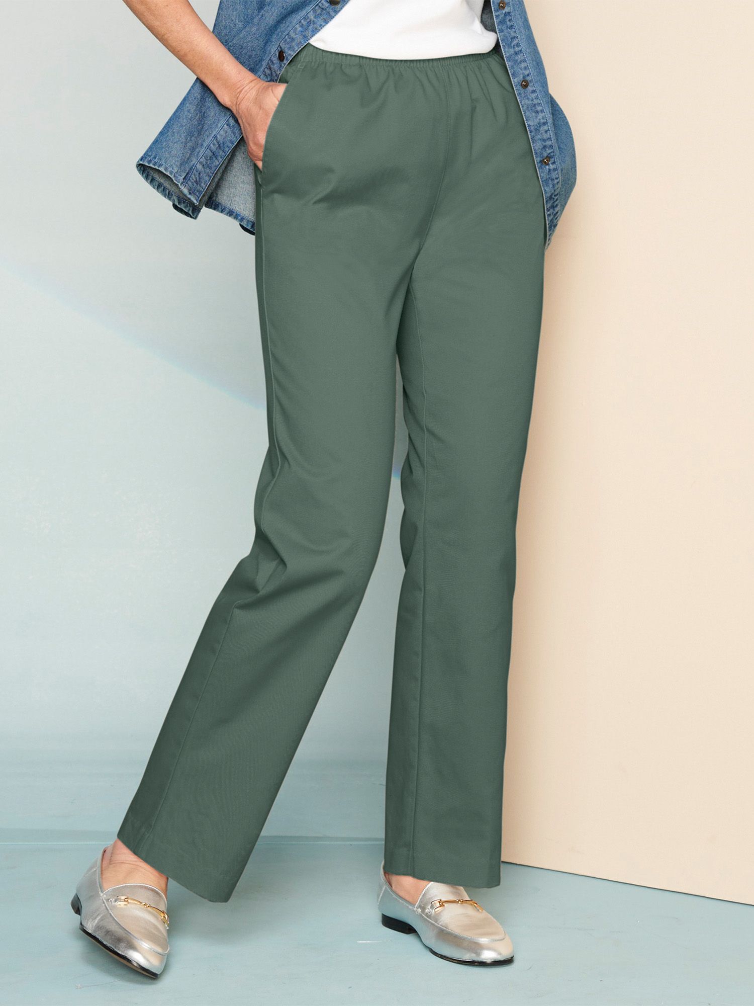 Classic Comfort® Straight Leg Pull-On Pants