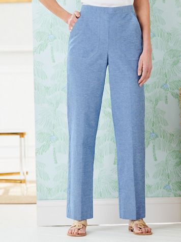 Alfred Dunner Chambray Pull-On Pants