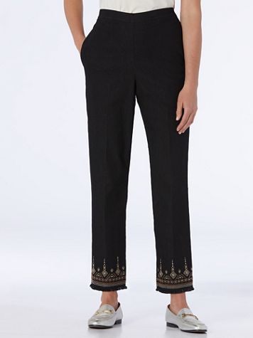 Alfred Dunner Embroidered Ankle Pants - Image 1 of 3