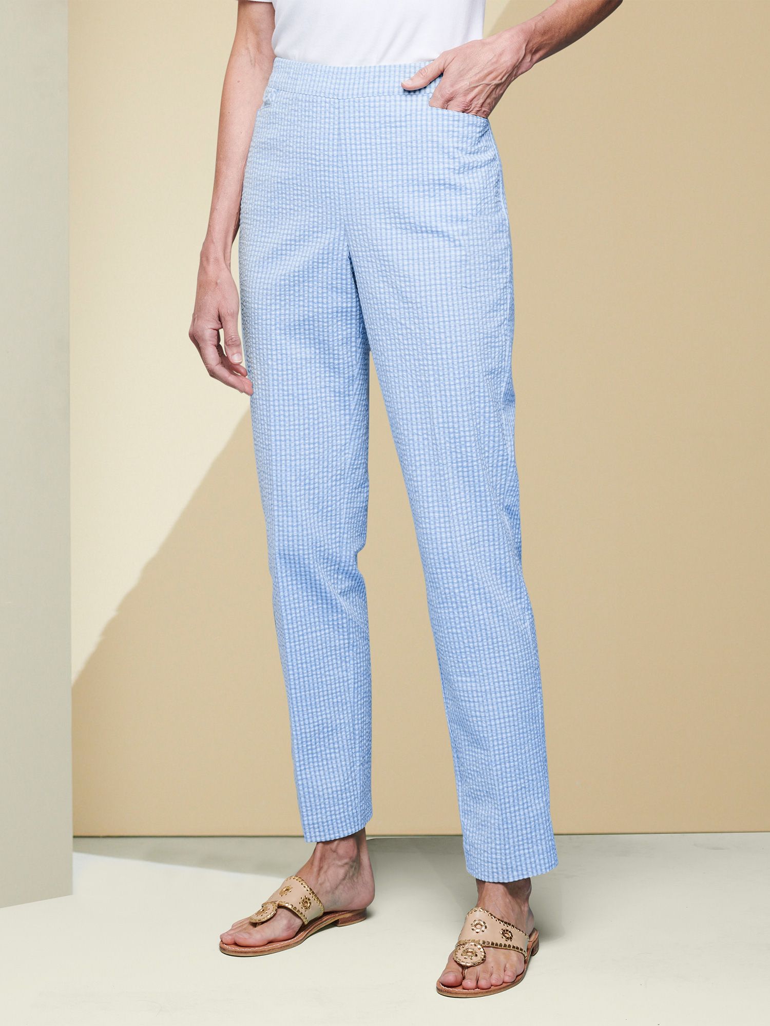 Seersucker Check Pants