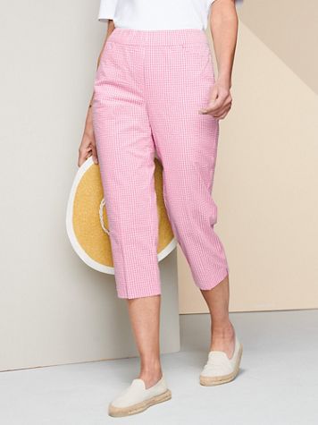 Seersucker Check Capris - Image 1 of 4