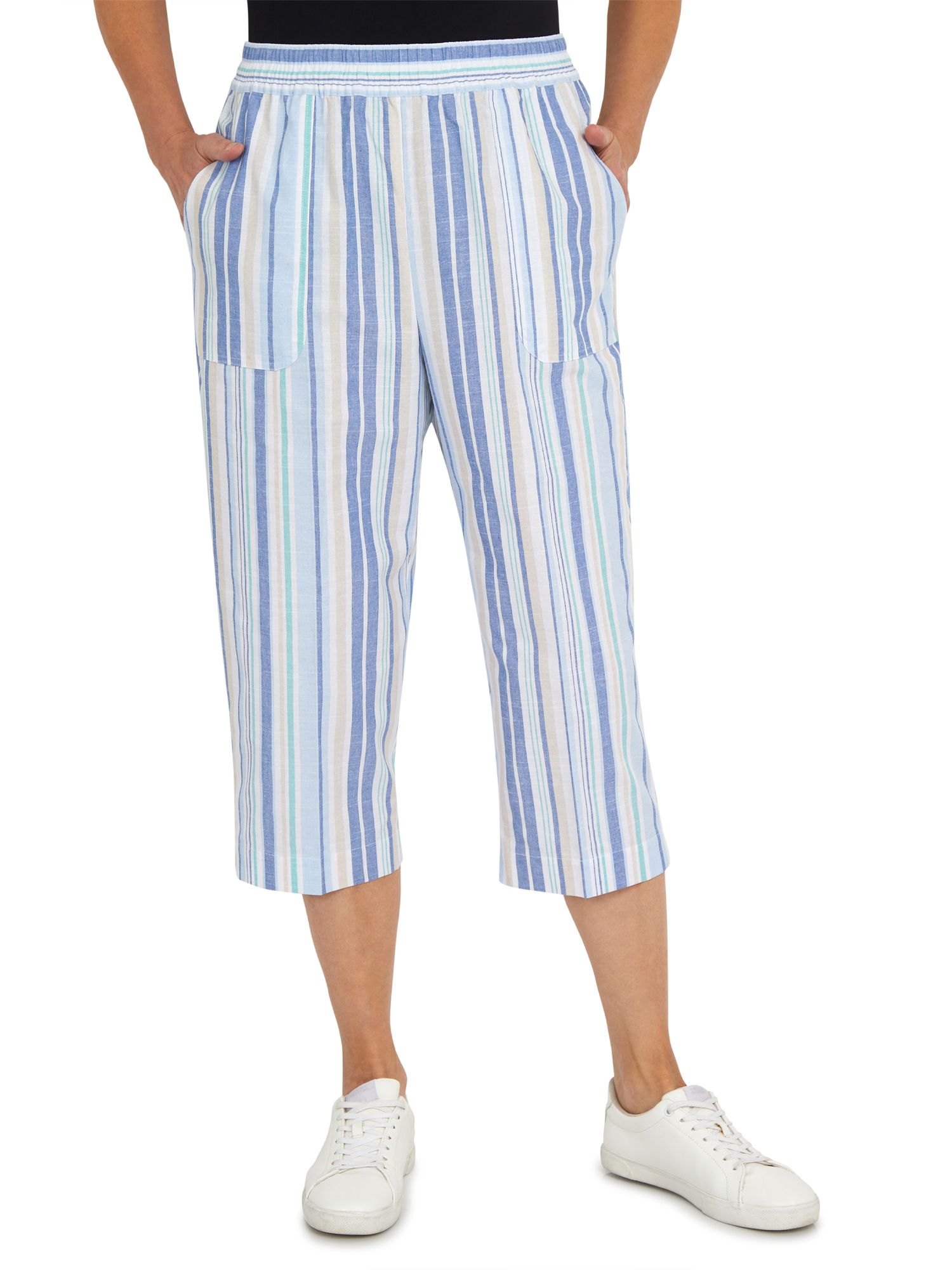 Alfred Dunner® Set Sail Vertical Stripe Capri Pant