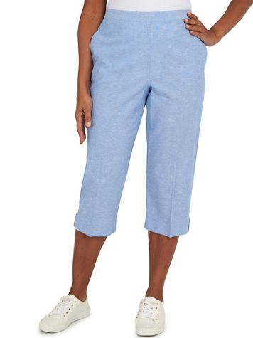 Alfred Dunner® Set Sail Casual Button Tab Capri Pant - Image 2 of 2