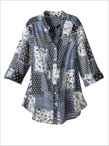 Singing The Blues Patchwork Shirt - Image 1 of 1