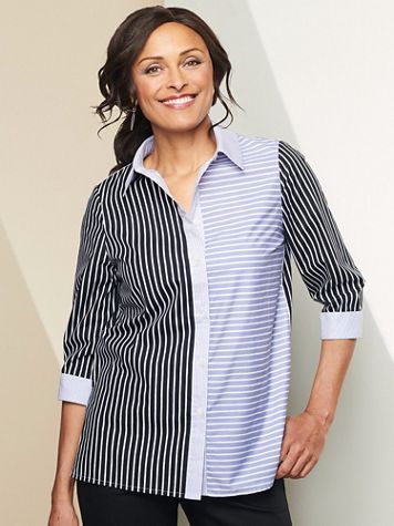 Mixed Stripe Big Shirt - Image 3 of 3