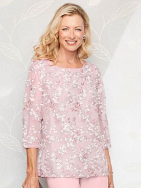 Alex Evenings Embroidered Tunic With Sequin Detail