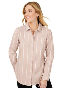 Foxcroft Ava Stretch Non-Iron Simply Stripe Shirt