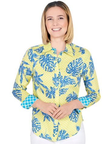 Ruby Rd® Wrinkle Resistant Geo Tropical Print Shirt - Image 2 of 2