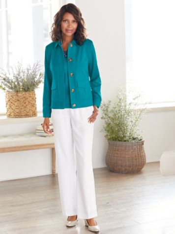 Look-Of-Linen Chic Jacket Separates