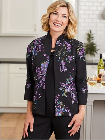 Sequin Floral Special Occasion Jacket - Image 1 of 2