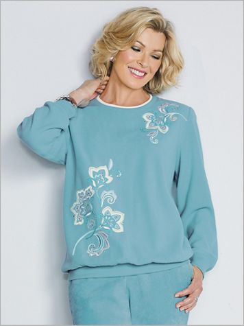 Embroidered Fleece Top by Alfred Dunner - Image 1 of 1