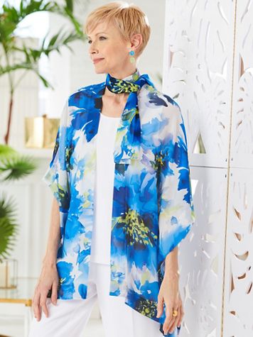 Dramatic Floral Kimono - Image 2 of 2