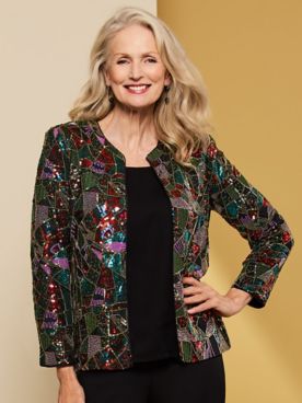 Stained Glass Sequin Jacket
