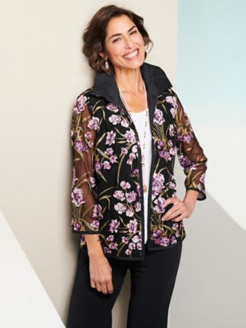 Midnight Blossoms Jacket & Premium Knit Separates