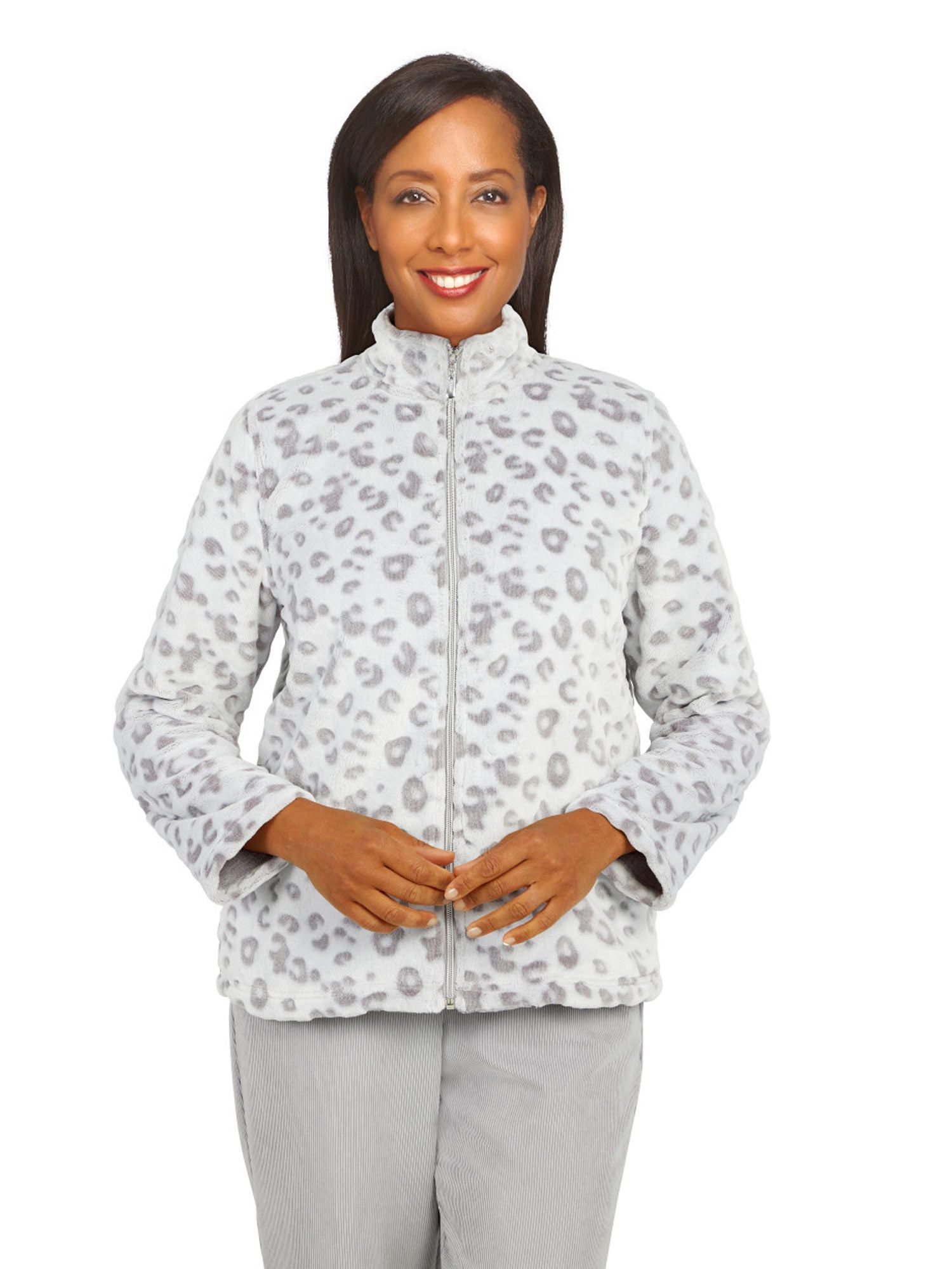 Alfred Dunner® Stonehenge Animal Sculpted Fur Jacket