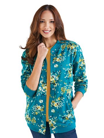 Haband Women's Printed Snap-It-Up™ Fleece Jacket - Image 1 of 5