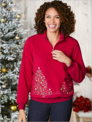 alfred dunner christmas sweatshirts