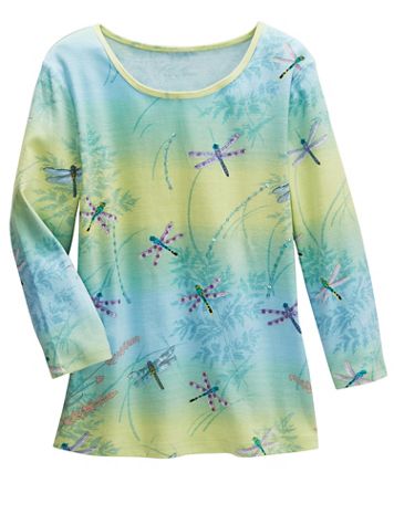 Dragonfly Garden Print Tee - Image 1 of 1