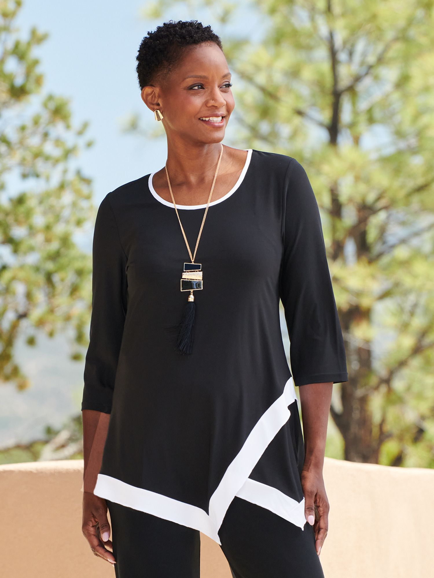Trimmed Hem Tunic