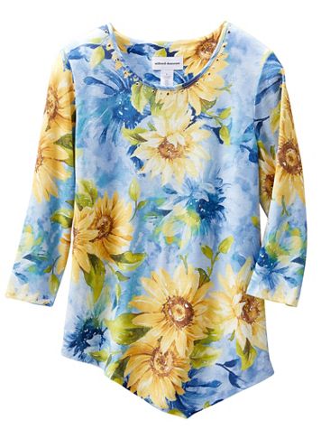 Alfred Dunner Sunflower Knit Top - Image 2 of 2