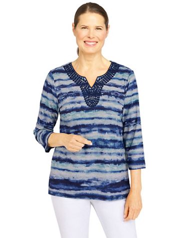 Alfred Dunner® Lake Placid Watercolor Knit - Image 5 of 5