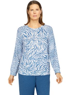 Alfred Dunner® Floral Park Mixed Animal Print Top