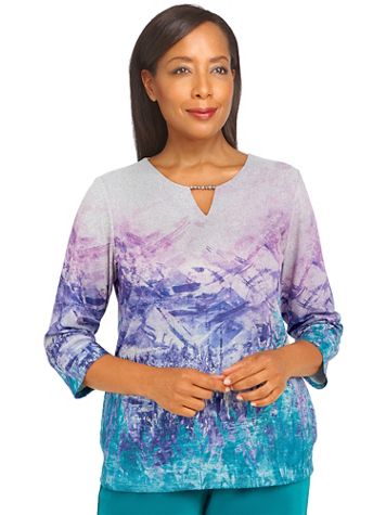 Alfred Dunner® The Big Easy Mélange Knit Top - Image 1 of 4