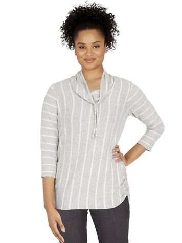 Ruby Rd® Cozy Up Ruched Side Seam Top - Image 1 of 2