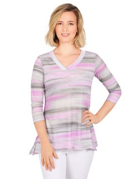Ruby Rd® Sunset Striped Sublimation Top