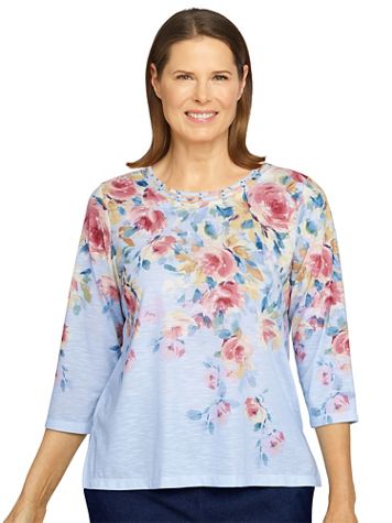 Alfred Dunner® Shenandoah Valley Floral Print Top - Image 1 of 4