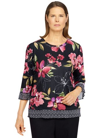 Alfred Dunner® Theater District Print Knit Top - Image 1 of 4