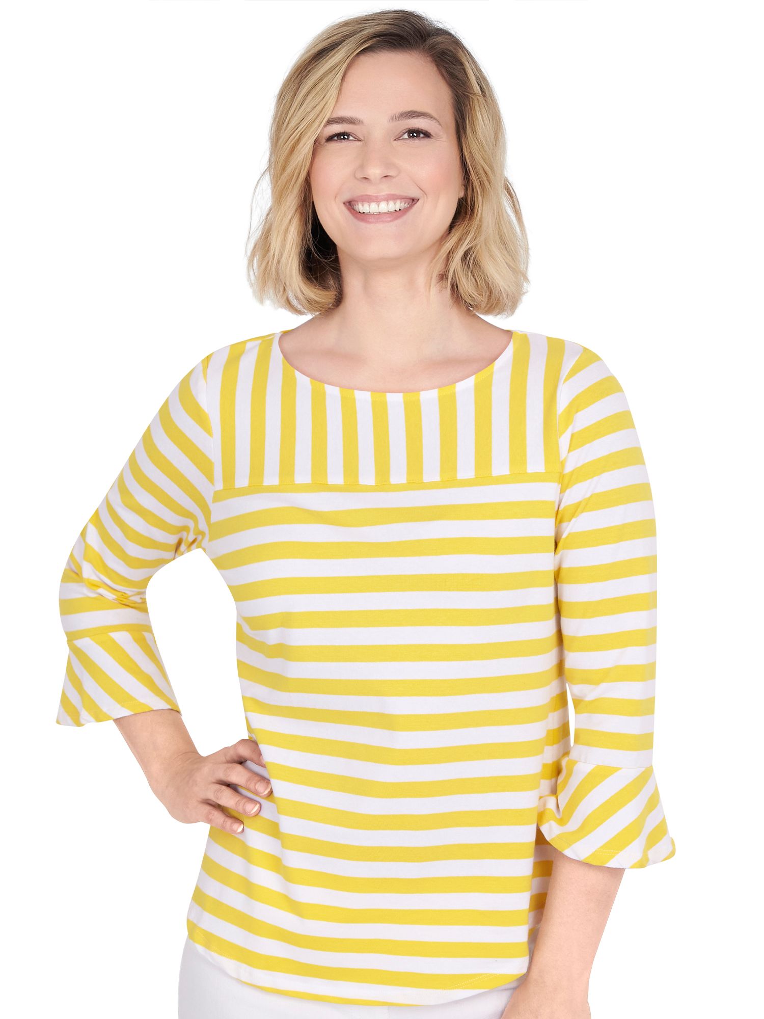 Ruby Rd® Pacific Muse Flounce Sleeves Top