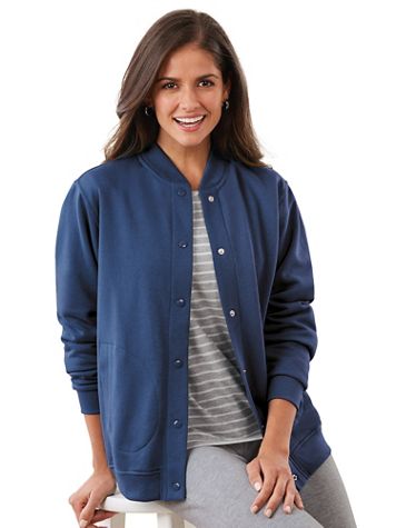 Haband Women’s Snap-It-Up™ Fleece Jacket, Solid  - Image 1 of 8