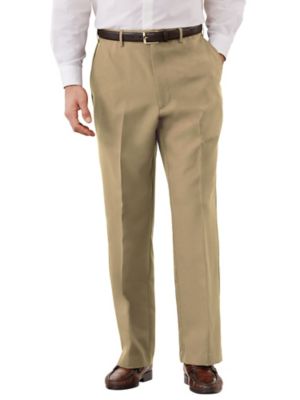 Men's Comfort Waist Dress Pants | Pleated Slacks | Haband