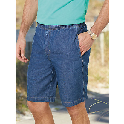 IDEALSANXUN Men’s Casual Elastic Waist Cotton Beach Shorts 