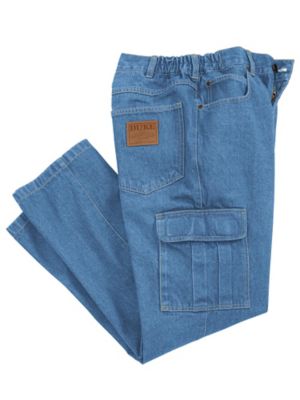 mens side elastic jeans