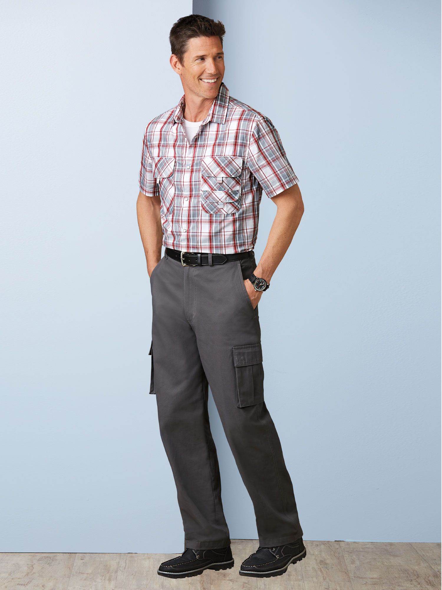 Haband Triple Waist Stretch 7 Pocket Cargo Pants