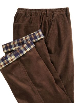 mens fleece lined corduroy pants