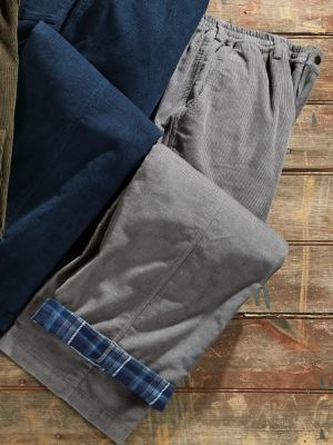 women's flannel lined corduroy pants