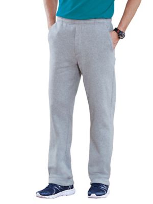 mens open hem fleece joggers